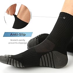 BAMBOO COOL Men's Crew Socks Athletic Running