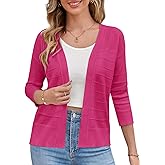 MURMUREY Womens Open Front Lightweight Crop Cardigan Sweater Long Sleeve Knit Bolero Shrug for Dress 2025