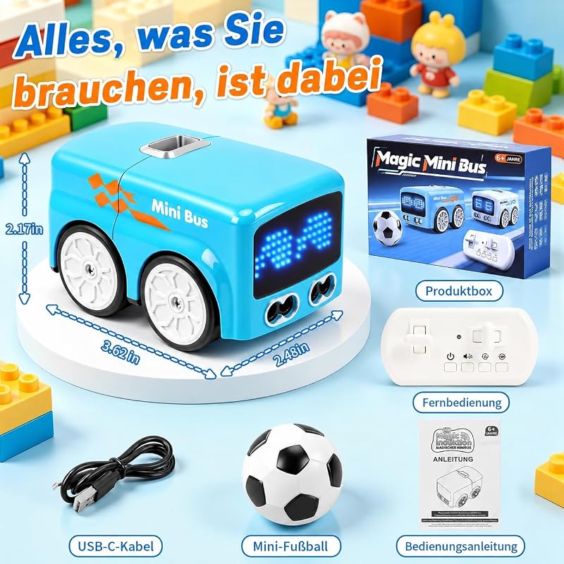 Magic Mini RC Bus mit Gestenfolge, Fluchtmodus & Linienfolgefunktion