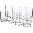 Classic 8-piece Premium Quality Plastic Tumblers | 4 each: 12-ounce and 16-ounce Clear