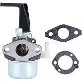 Hipa 696065 Carburetor Replace 215369 697422 for Brigs and Straton Models | Fit 110402 110412 6HP 6.5HP 5HP 5.5HP 7HP Generator Intek Motor Engine Tiller Water Pump Carb With Mounting Gaskets