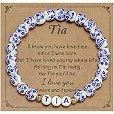 Kivosliviz Tia Jewelry for Women from Niece Nephew Best Aunt Birthday Mothers Day Gift for Tia