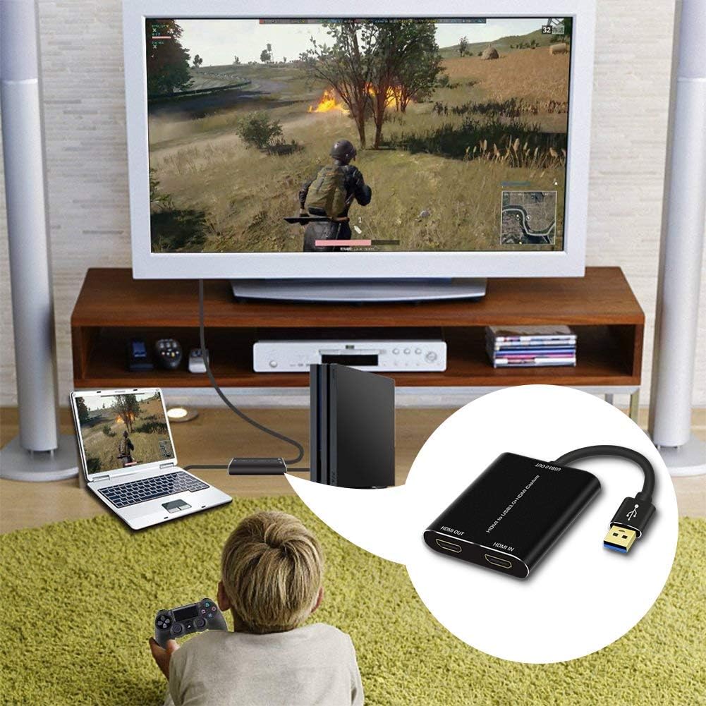HDMI Capture,HDMI to USB 3.0,Full HD 1080P Live Video Capture Game Capture Recording Box,HDMI USB 3.0 Adapter Video and Audio Grabber for Windows, Mac OS and Linus System,Black,IF-LINK: Electronics