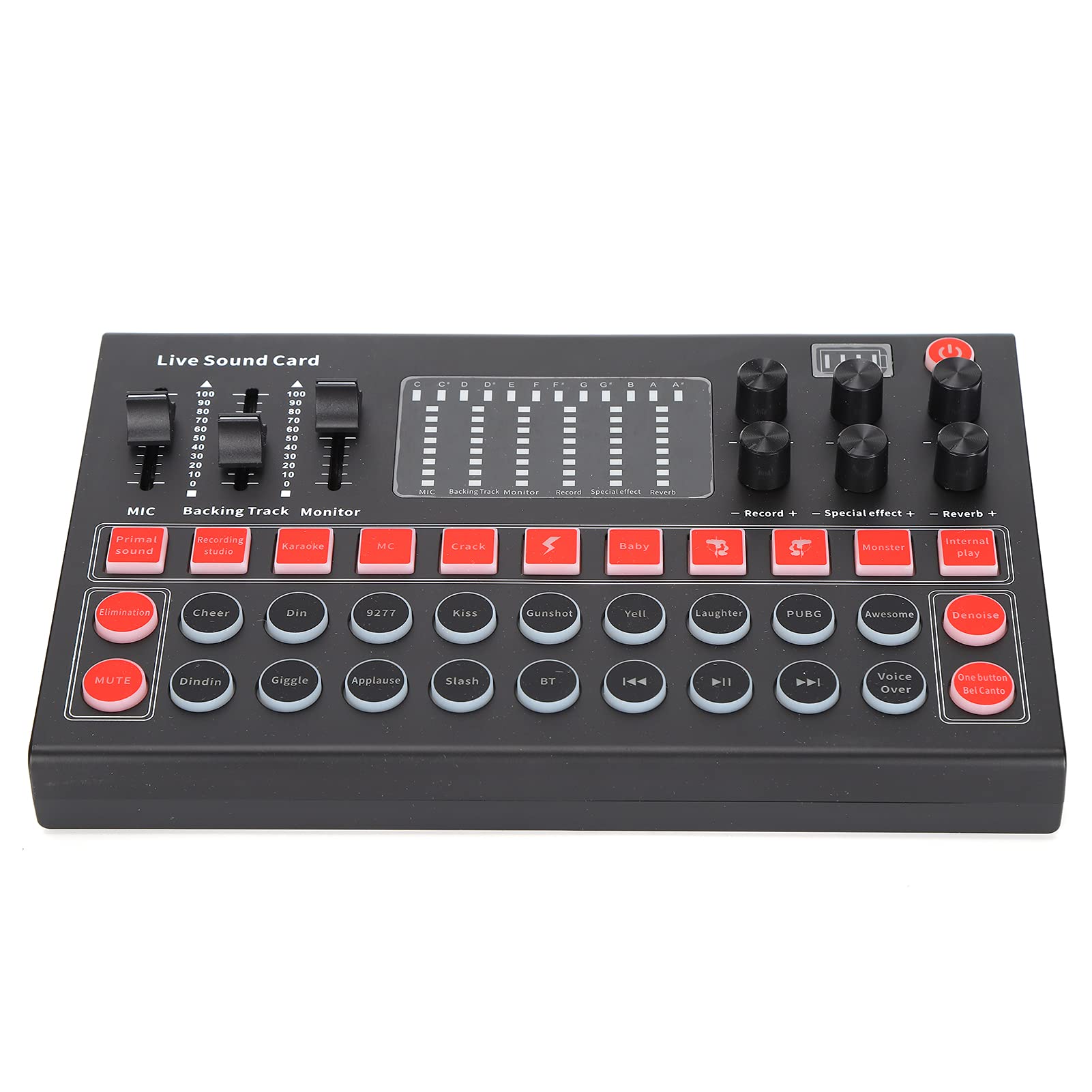 M9 Sound Card Kit, Portable Bluetooth Live Broadcast Sound Card, Audio Mixer, Professional Sound Card Set for Gaming for Live Broadcast for Singing for Recording