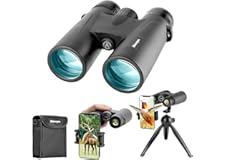 12x42 HD Binoculars for Adults with Upgraded Phone Adapter, Tripod and Tripod Adapter - Large View Binoculars with Clear Low 