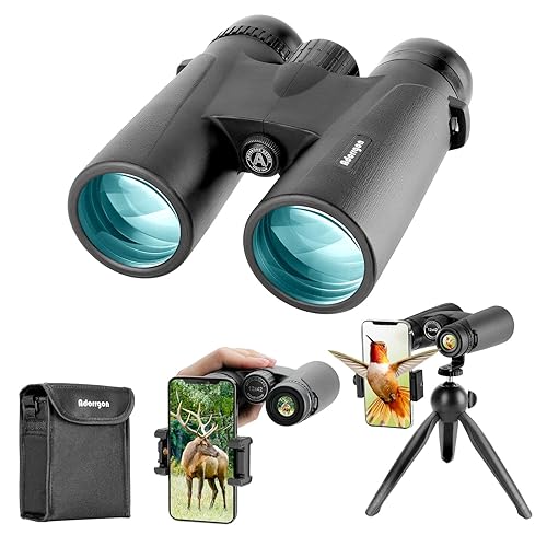 Adorrgon 12x42 HD Binoculars for Adults High Powered with Phone Adapter, Tripod and Tripod Adapter - Large View Binoculars with Clear Low Light Vision - Binocular for Bird Watching Cruise Travel - Amazon deal for $39.86