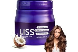 NASTECK MOBILE PARTS Liss Alisado,Crema Alisadora,Alisado para Cabello Sin Formol,Restores Hair Natural Silkiness,Silk & Shine,At-Home Treatment for Smooth,Straight Hair-1PCS