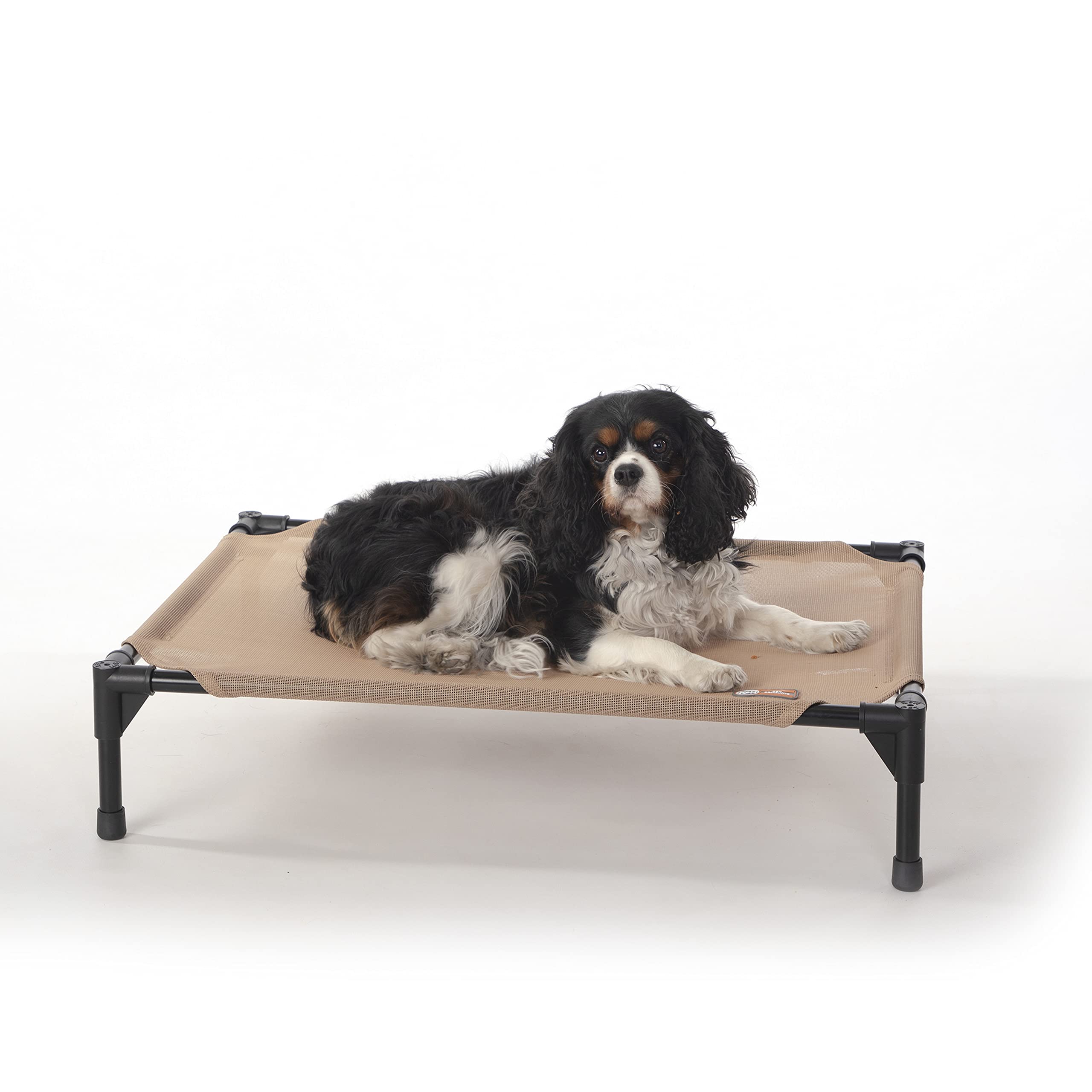 K&H Pet Products Original Pet Cot Elevated Pet Bed All Season Tan Mesh Medium 25 X 32 X 7 Inches — image 1
