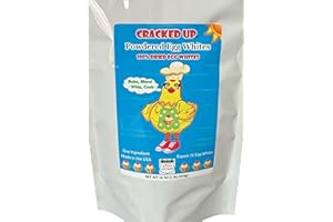 CINNAMONSTER Cracked Up 1 lb (16oz) Cage-Free Egg White Powder. Use for Baking, Desserts, Breakfast Recipes, or Protein Shakes.