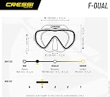 Cressi F-Dual + Supernova Dry Combo Unisex Mask Snorkel Blue Clear view 5
