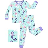 babee Reshinee Bamboo Viscose Toddler Girls Kids Pajamas Unicorn Mermaid Pjs Long Sleeve Snug fit 12M-8Y 2pcs Soft Jammies