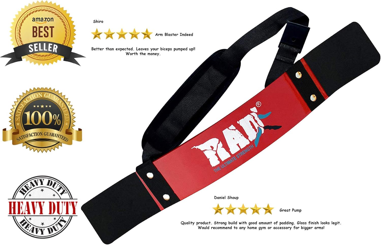 RAD Heavy Duty Arm Blaster for Biceps & Triceps Strength Training Arm Machines Isolator for Big Arms Bodybuilding & Weight Lifting : Sports & Outdoors