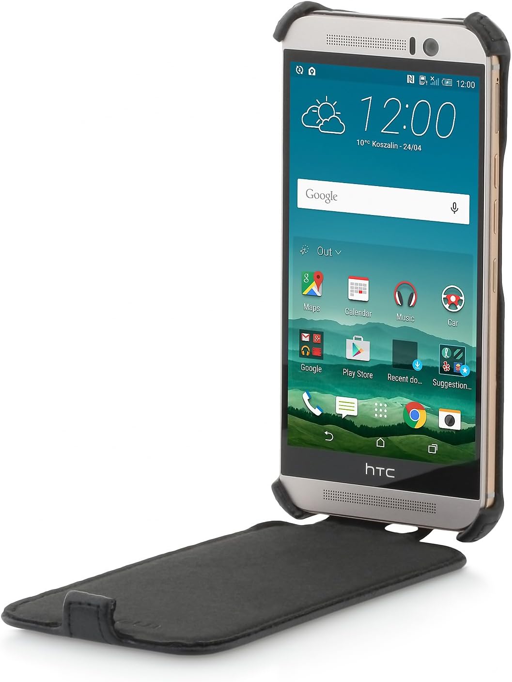 StilGut SlimCase, Cover for HTC One M9, Grained Black, Black - Grained - Image 3