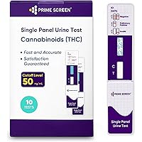 Prime Screen [10 Pack] Marijuana Drug Test Kit - The Most Accurate Medically Approved Urine Drug Screening Test - Detecting A
