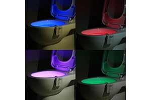 Bathroom Toilet Light Motion Sensor - LED Toilet Bowl Lamp with Aromatherapy, 16 Color Changing Motion Activated Night Light,
