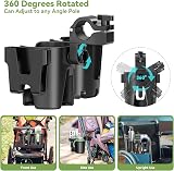 KDD Pram Cup Holder with Phone Holder 3 in 1 Universal Stroller Cup view 6