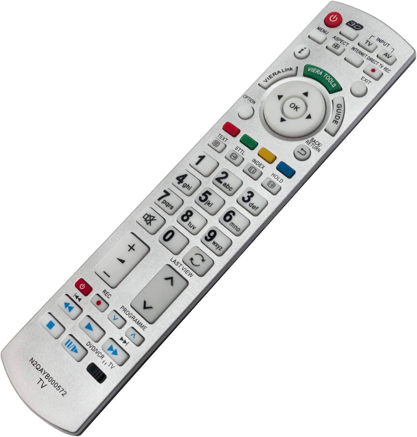 ALLIMITY N2QAYB000572 Remote Control Replace for Panasonic Viera 3D TV TX-L32DT30Y TX-L32DT35E TX-L32ETS51 TX-L32ETX54 TX-L37DT30B TX-L37DT35E TX-L37ETF52 TX-L37ETN53 TX-P42GT30B TX-P42ST33E - Image 4