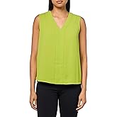 Kasper Womens V Neck Sleeveless Blouse