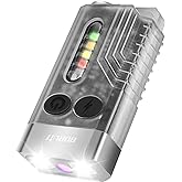 BORUIT V10 Small Powerful Flashlight with 365nm UV Black Light - Super Bright, USB C Rechargeable Led Keychain Flash Light with Cob Side Light, Magnet