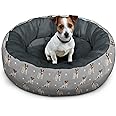 Dog Calming Beds for Small Medium Large Dogs - Round Donut Washable Dog Bed (Jack Russell Terrier, Small:20 * 20 * 8in)