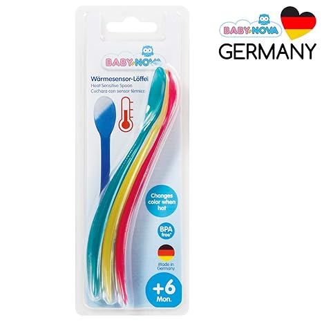 Baby-Nova Temperature Sensitive Spoons, 3 Piece Blister