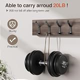 Josmimic 10 Pack Aluminum Wall Hooks 10 kg Screw In Black 10 cm view 2