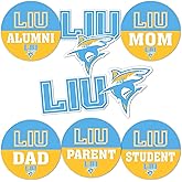 Desert Cactus Long Island University Sticker LIU Sharks Vinyl Decals Laptop Water Bottle Car Scrapbook (Round Family)