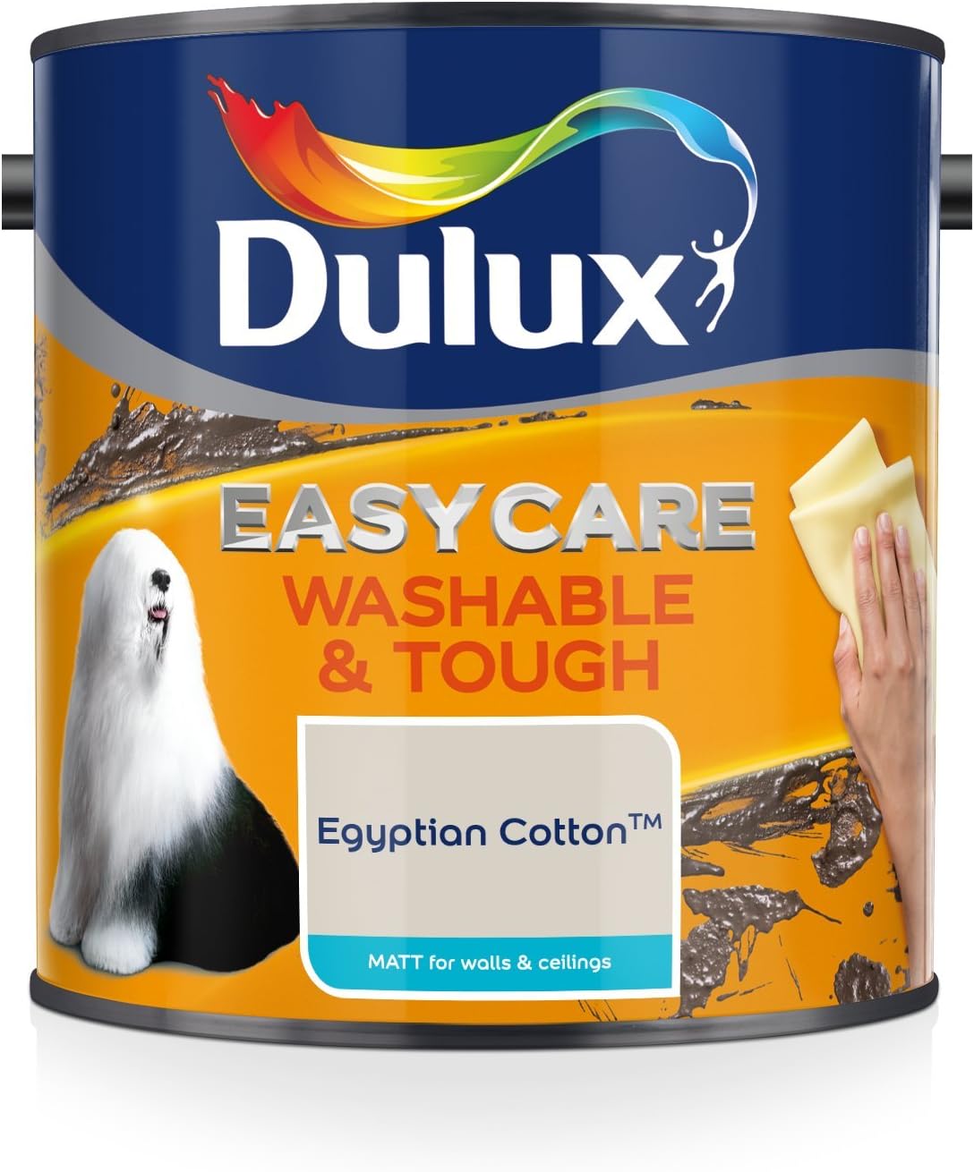 Dulux Easycare Washable & Tough Matt Emulsion Paint - Egyptian Cotton - 2.5L, 2.5 l (Pack of 1)