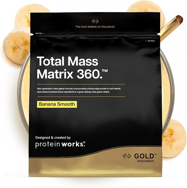 Protein Works | Total Mass Matrix 360 - Gold, Banana Vellutata, 2.12kg