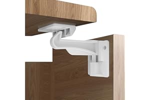 BUUMOOK 6 Pack Upgraded Invisible Baby Proofing Cabinet Latch Locks – No Drilling or Tools Needed, Fits Most Cabinets & Drawers, Works with Countertop Overhangs, Strong Adhesive for Easy & Secure Installation