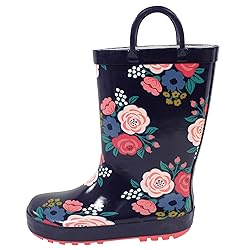 Hudson Baby Rain Boots, Navy Bold Floral, 2 US