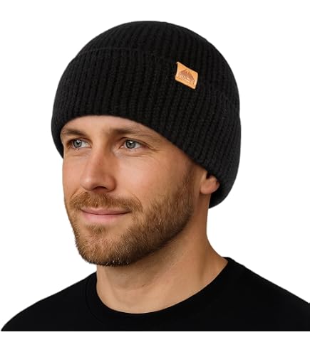 TOP-EX 100% Merino Wool Beanie for Men and Women, Cuffed  display picture 3