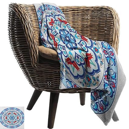 Amazon Com Living Room Bedroom Warm Blanket Antique Ottoman