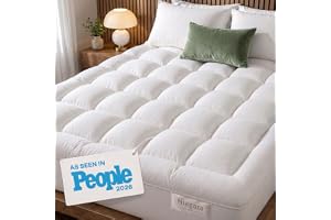 Niagara Sleep Solution 100% Cotton Top Queen Size Mattress Pad, Pillow Top | Cloud-Like Soft Mattress Topper, Breathable, 20