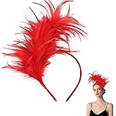 MehelloFeather Feather Headband for Women Feather Fascinator Headband Cocktail Wedding Party