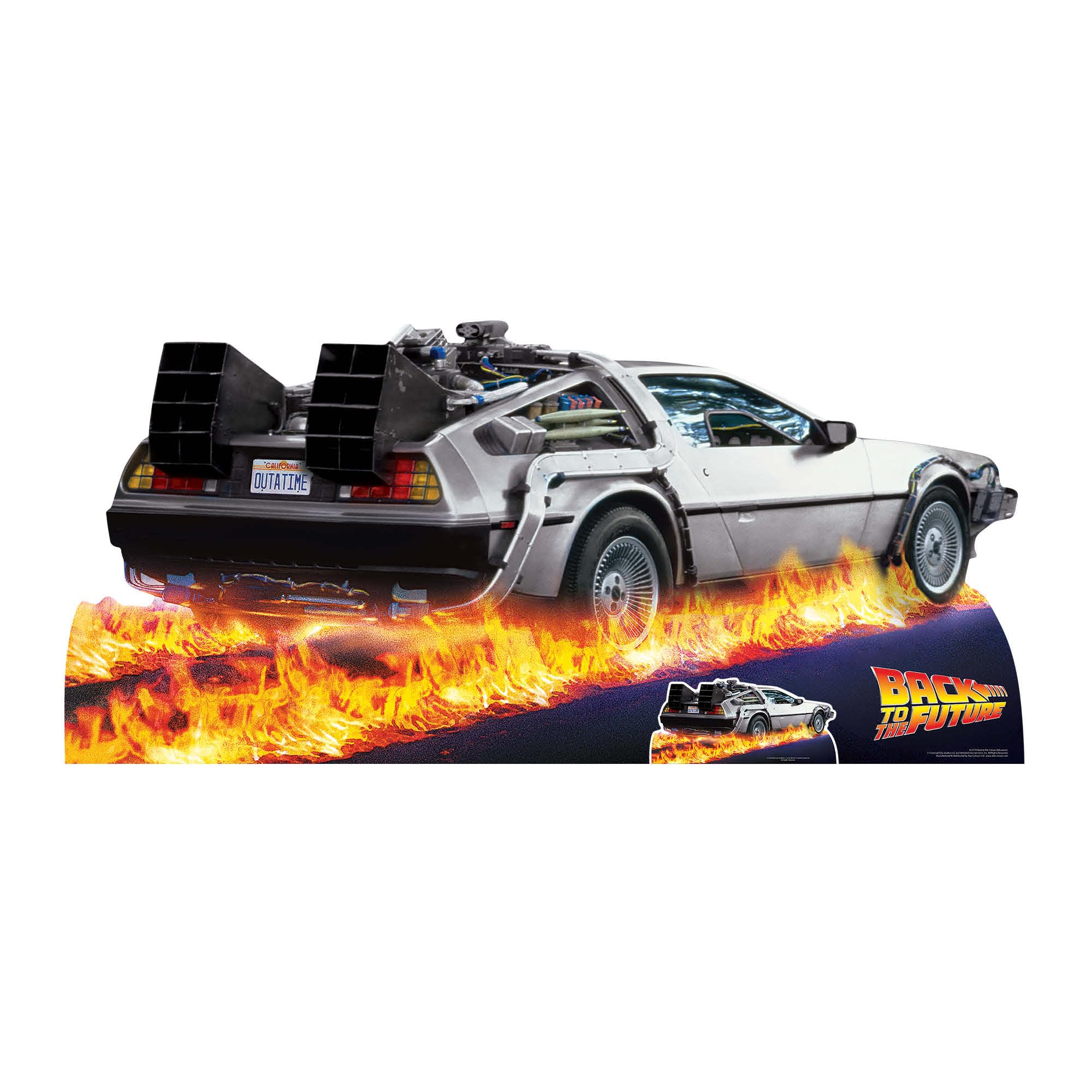 Star Cutouts SC1574 DeLorean Time Machine Cardboard Cutout – Back to the Future Party Decoration, Movie Fan Gift & Event Display