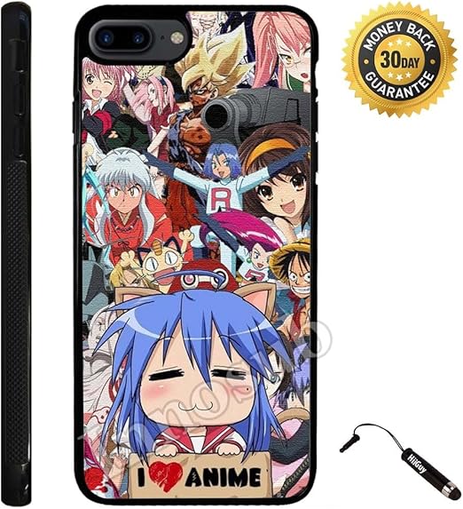 Amazon Com Custom Iphone 7 Plus Case I Love Anime Otaku Life Edge To Edge Rubber Black Cover With Shock And Scratch Protection Lightweight Ultra Slim Includes Stylus Pen By Innosub