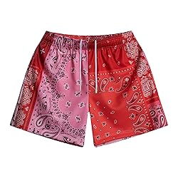 DIOTSR Mens Paisley Graphic Basketball Shorts