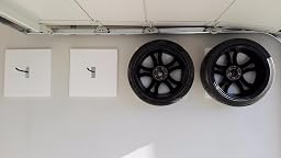 Gah-Alberts Rim Holder Set - Galvanised Steel Hooks On Panel (4 Hooks, 8 Screws & Dowels)