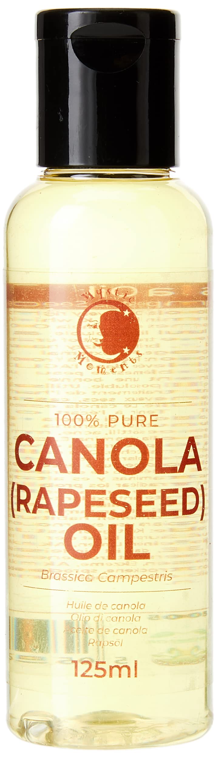 Mystic Moments| Canola (Rapeseed) Carrier Oil 125ml (Brassica napus) | Lightweight Moisturising Treatment for Skin & Hair Care | Versatile Natural for Hydration, Massage & DIY Skincare — image 1
