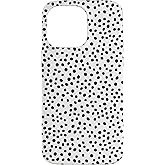 Black and White Polka Dot Dalmatian Pattern Brush Stroke Case for iPhone 14 Pro Max