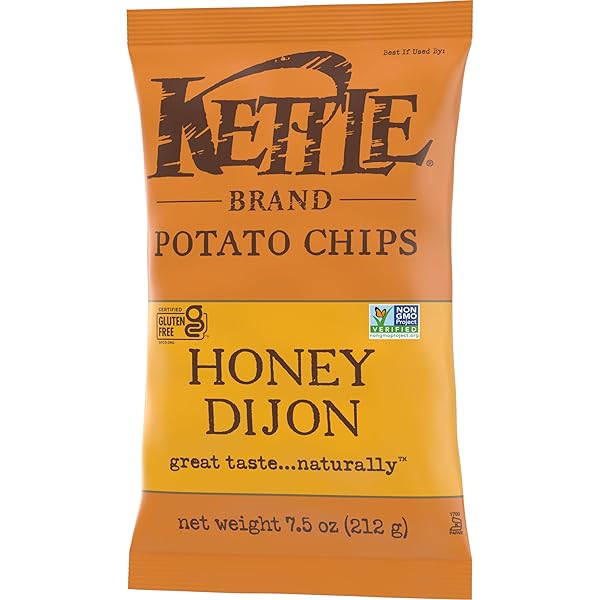 KETTLE BRAND POTATO CHIPS, HONEY DIJON KETTLE CHIPS, 7.5 OZ