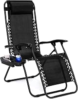 Aspect Zero Gravity Lounger Chair Outdoor Folding Reclining Sunlounger Black