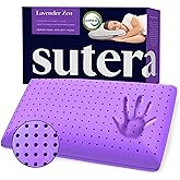 Sutera - Cooling Lavender Zen Memory Foam Pillow for Sleeping - Essential Lavender Oil Infused, Cooling Pillow with Neck, Shoulder and Back Support - Relaxing for Side, Back, Stomach Sleepers