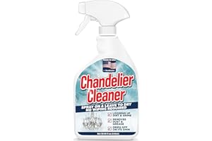 Durabasics 32oz Chandelier Cleaner Spray – Chandelier Cleaner Drip Dry No Wipe for Light Buildups – Streak-Free Glass Cleaner – Helps Loosen Dirt & Grime – Multi-Surface Use – Made in USA