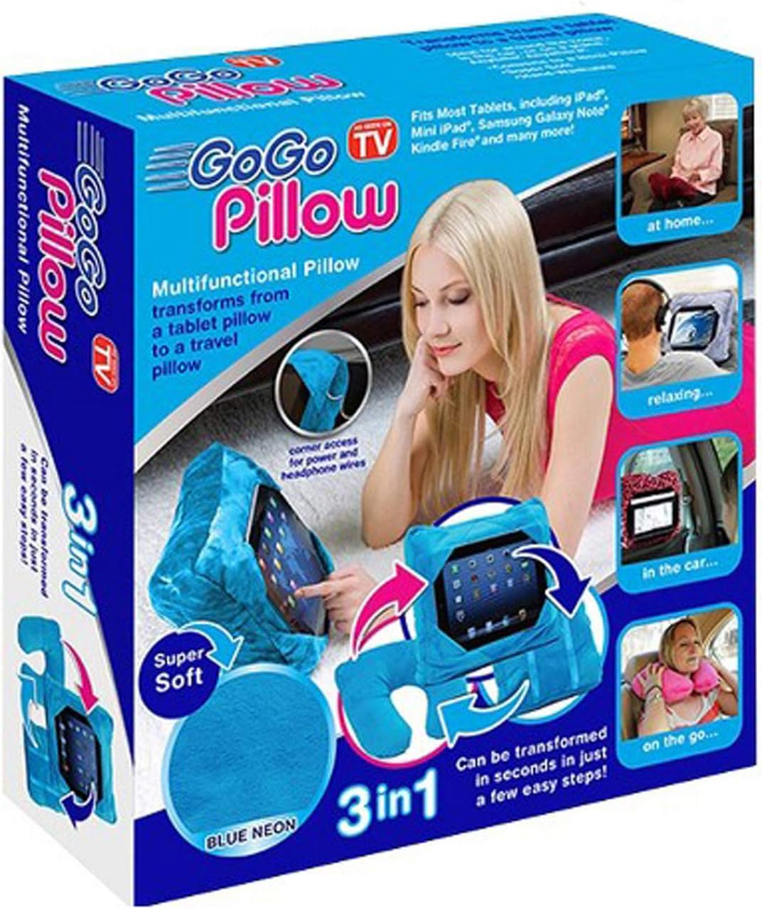 GoGO Pillow As Seen On TV Blue