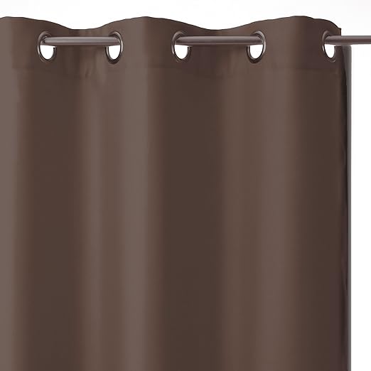 Cortina Opaca Que No Deja Pasar La Luz Lista Para Colgar 140 X 260cm Color Chocolate Amazon Es Hogar
