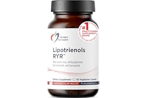 Designs for Health Red Yeast Rice with Tocotrienols + Lycopene - Lipotrienols RYR, 1200mg RYR to Support Cardiovascular Health + Maintenance of Lipid Levels in Normal Range - Vegan (60 Capsules)