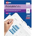 Amazon.com : Avery Printable Self-Adhesive Plastic Tabs, 1-1/4 ...