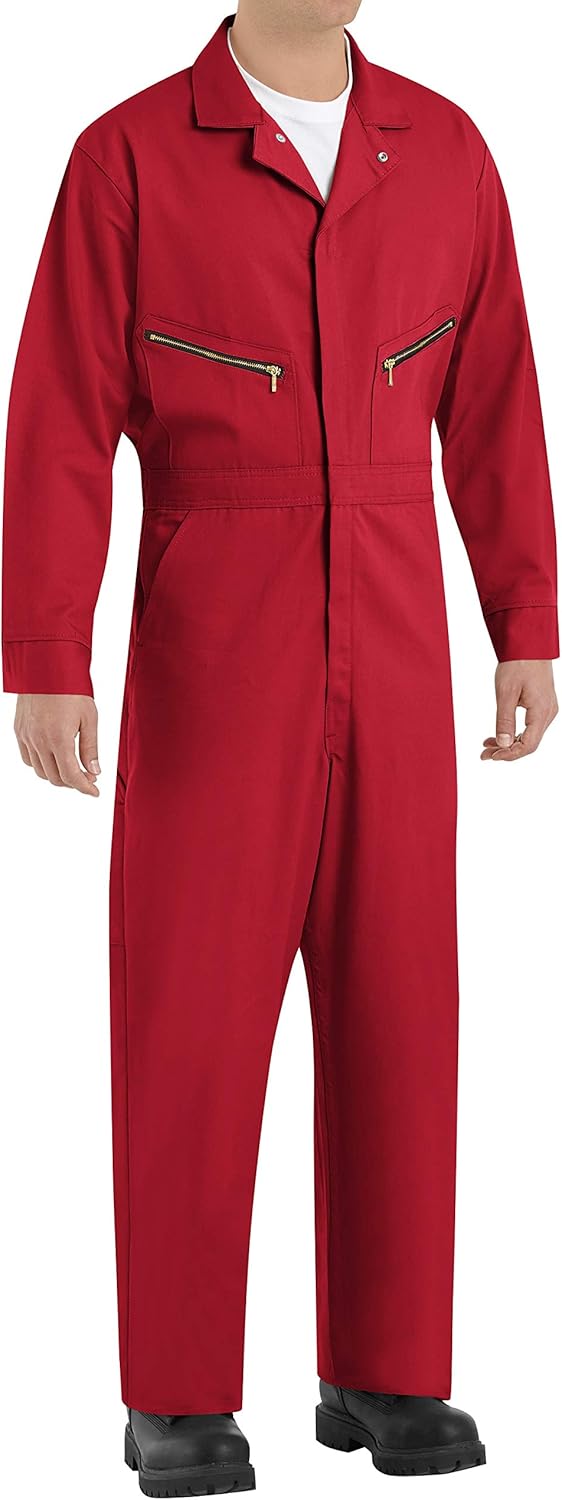 Red Kap Men's Zip-Front Cotton Coverall: Clothing